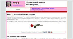 Desktop Screenshot of missetiquette.com